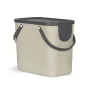Contenedor rectangular de almacenamiento/residuos Rotho Albula 25 L, capuchino, tecnopolímero, 25 L, 400×235×340 mm