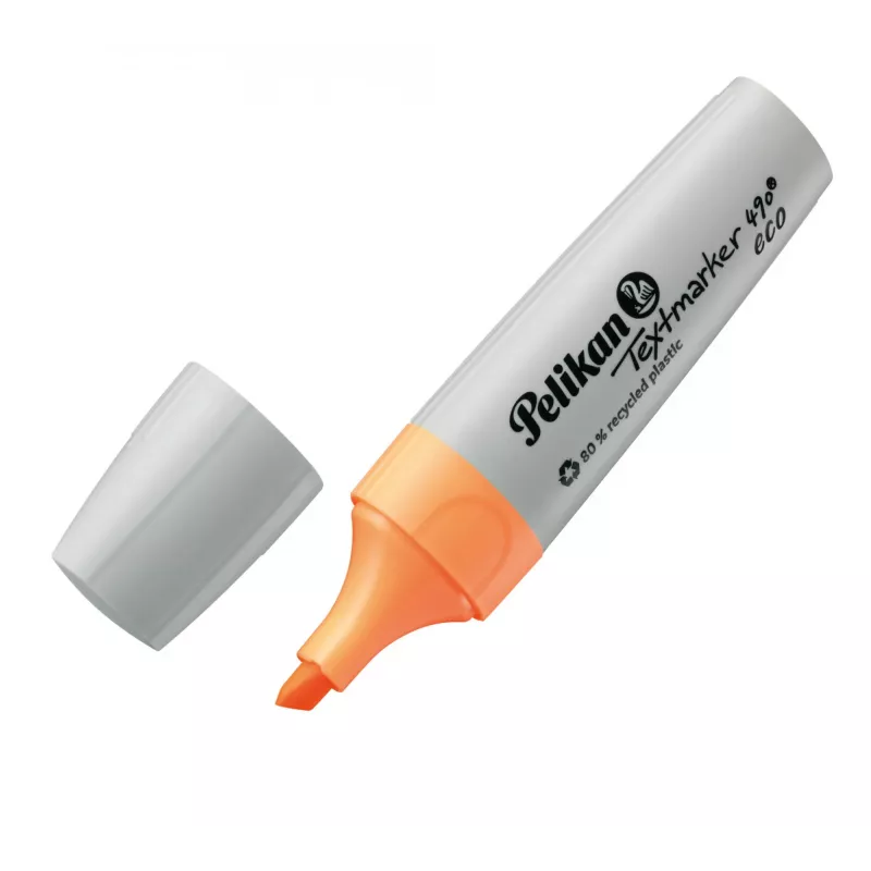 Rotulador Pelikan fluorescente 490 eco 4 uds. punta biselada verde naranja rosa amarillo