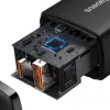 Cargador rápido USB de interior Baseus CCXJ-B01 – 2 puertos (USB-C PD 20W + USB-A QC3.0 18W), 100–240 V, negro