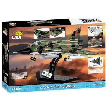 Set de construcción Cobi Blocks Saab AJS 3 Viggen 911 uds. set de modelismo, 911 piezas