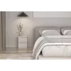 Mesita de noche top e shop MALWA M2 KASZMIR — 2 cajones, tablero de partículas, cashmere, 300×300×400 mm