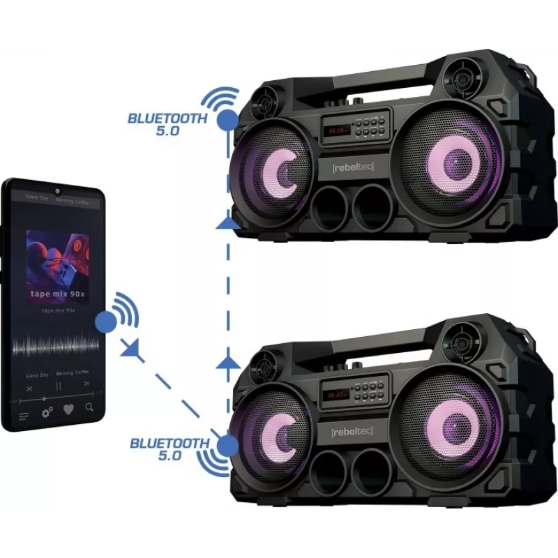 Altavoz Bluetooth Rebeltec SoundBOX 465 negro
