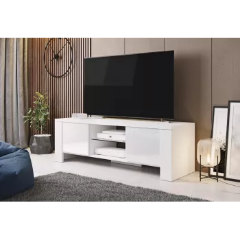 Soporte de TV Cama WEST 42/130/42 blanco/blanco brillante