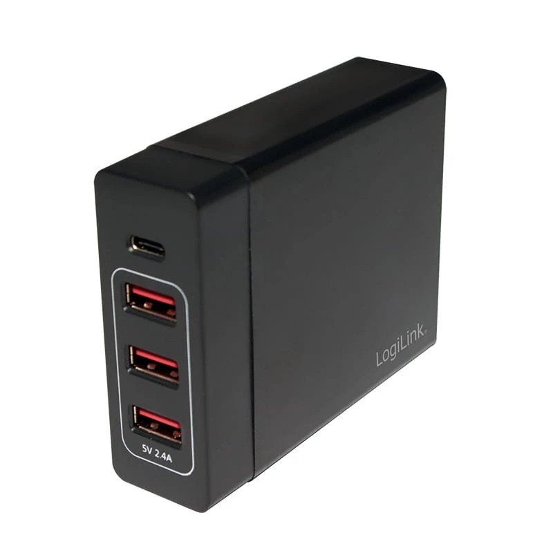 Cargador de interior LogiLink PA0122 universal negro USB