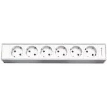 Placa modular Kindermann para 6 placas - carcasa - alimentación X 6 - aluminio natural (7449000306)