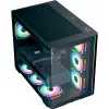 Caja para PC torre AEROCOOL P500C EVO-G-BK-v1 con 2 paneles laterales de cristal templado, negro