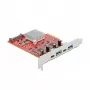 Tarjeta de expansión DeLOCK PCI Express x4 a USB 10 Gbit/s 2x Type-A 2x Type-C