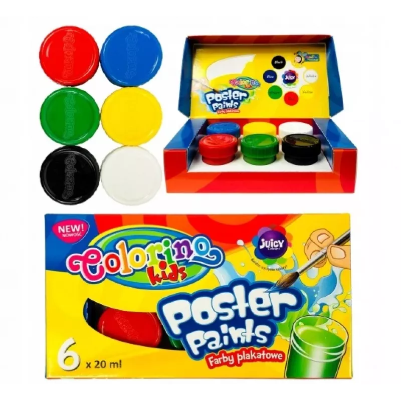 Pinturas de cartel Colorino Kids 6 colores 20 ml