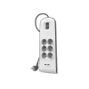 Regleta Belkin BSV604VF2M-V2 — 6 tomas, 2× USB-A, cable de 2 m