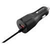 CANYON Cargador para coche C-033 2,4A/USB-A con conector Lightning integrado Negro
