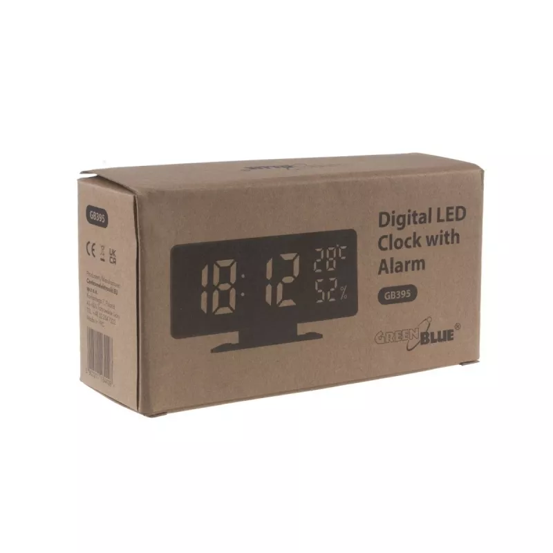 Despertador digital LED GreenBlue GB395 con indicación de temperatura