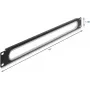 Pasacables para rack DELOCK 67275 19 pulgadas 1U con protección de bordes, negro