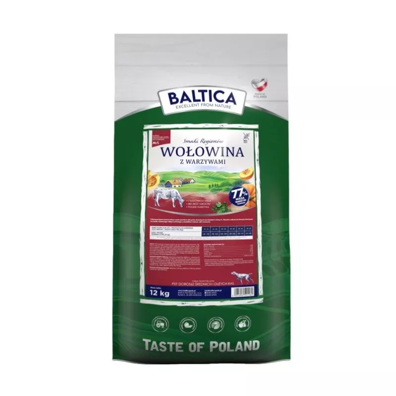 BALTICA Regionalaromen Razas medianas y grandes Ternera con verduras - pienso seco para perros - 12 kg