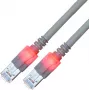 Cable patch LED EasyLan saCon DualBoot S/FTP Cat.6 0,5 m gris - red - FTP