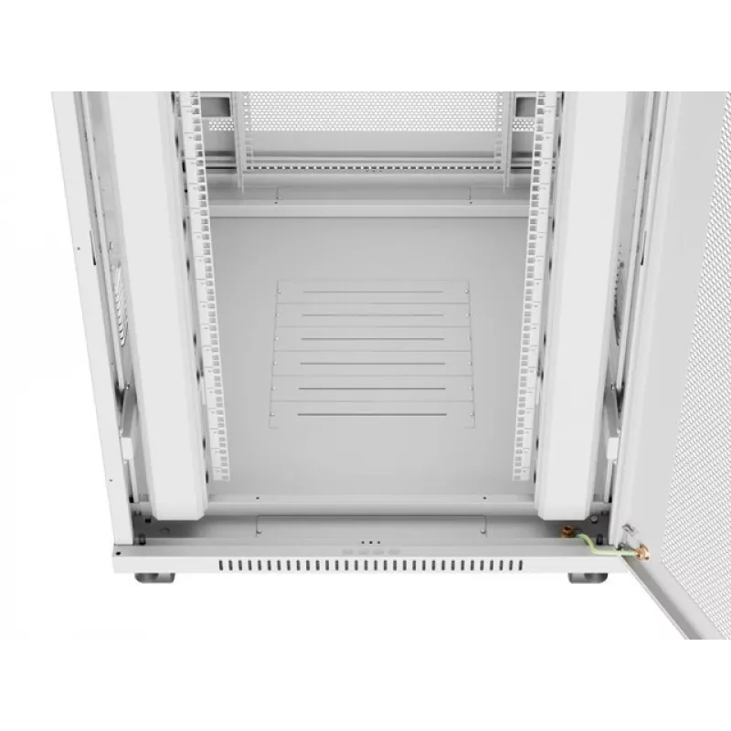 ARMARIO RACK DE SUELO 19 27U 800X1000 GRIS PUERTA PERFORADA LCD LANBERG (paquete plano)