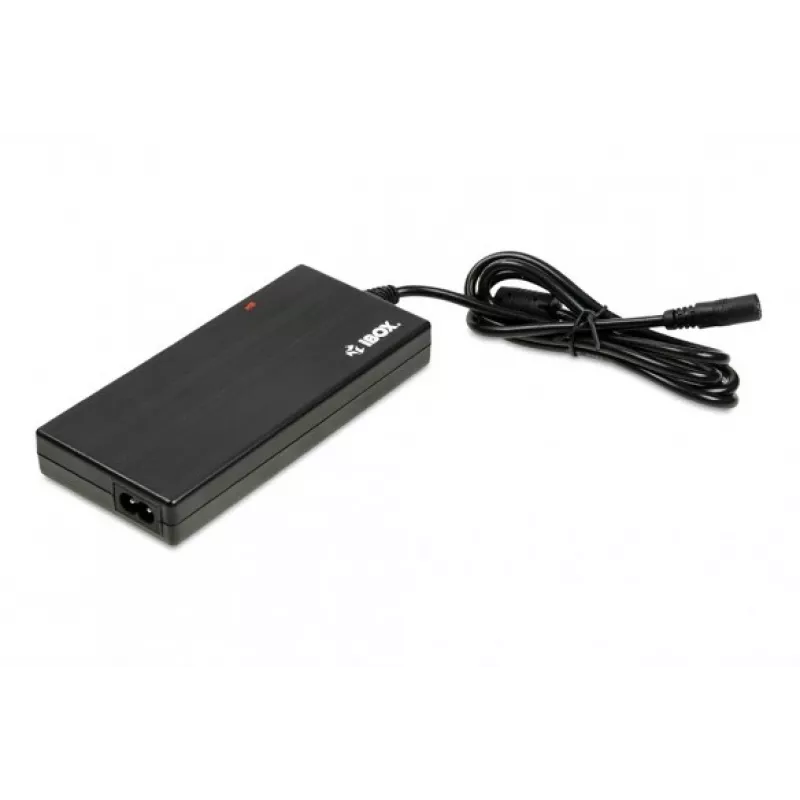Fuente de alimentación IBOX IUZ90WA 90 W, entrada 100–240 V, salida 4,5 A, tensión ajustable, para interiores, negra