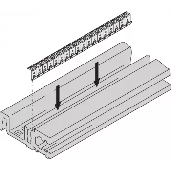 Schroff 24560245 junta EMC para placa de cubierta y carril de módulo, acero inoxidable, 84 HP, 10 uds.