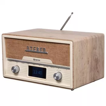 Reproductor de CD personal Denver MDA-525LW madera 10 W DAB+ FM