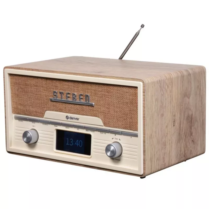 Reproductor de CD personal Denver MDA-525LW madera 10 W DAB+ FM