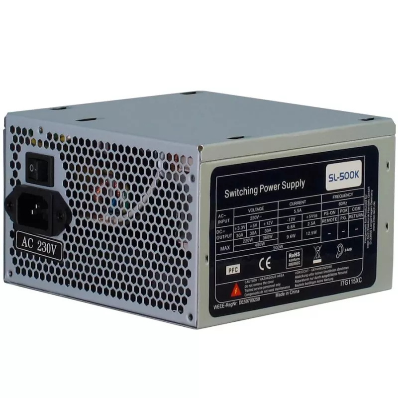Fuente de alimentación INTER-TECH SL-500K 500W con ventilador de 120 mm