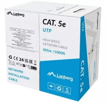 Lanberg LCU5-15CC-0305-S cable de red Gris 305 m Cat.5/Cat.5e U/UTP (UTP)