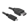 DeLOCK - Cable de vídeo/audio - HDMI - 32 AWG - HDMI, 19 polos (M) - 19 polos Micro-HDMI (M) - 3 m (82663)