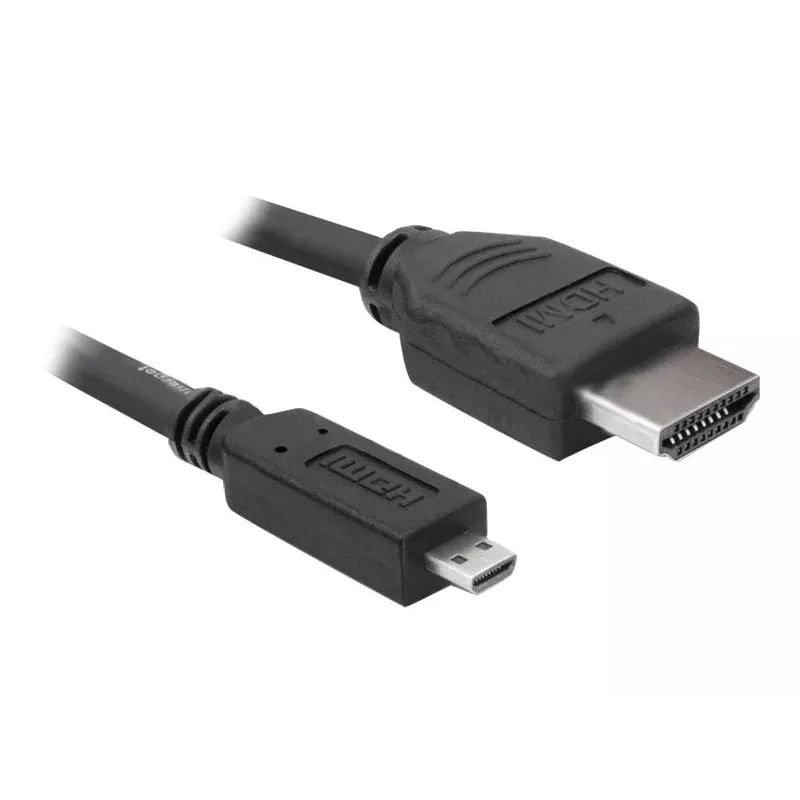 DeLOCK - Cable de vídeo/audio - HDMI - 32 AWG - HDMI, 19 polos (M) - 19 polos Micro-HDMI (M) - 3 m (82663)