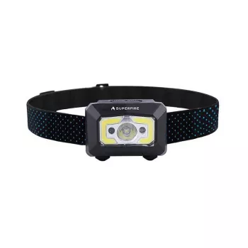Linterna frontal Superfire X30, 340 lm, USB, 5 modos, 130 m