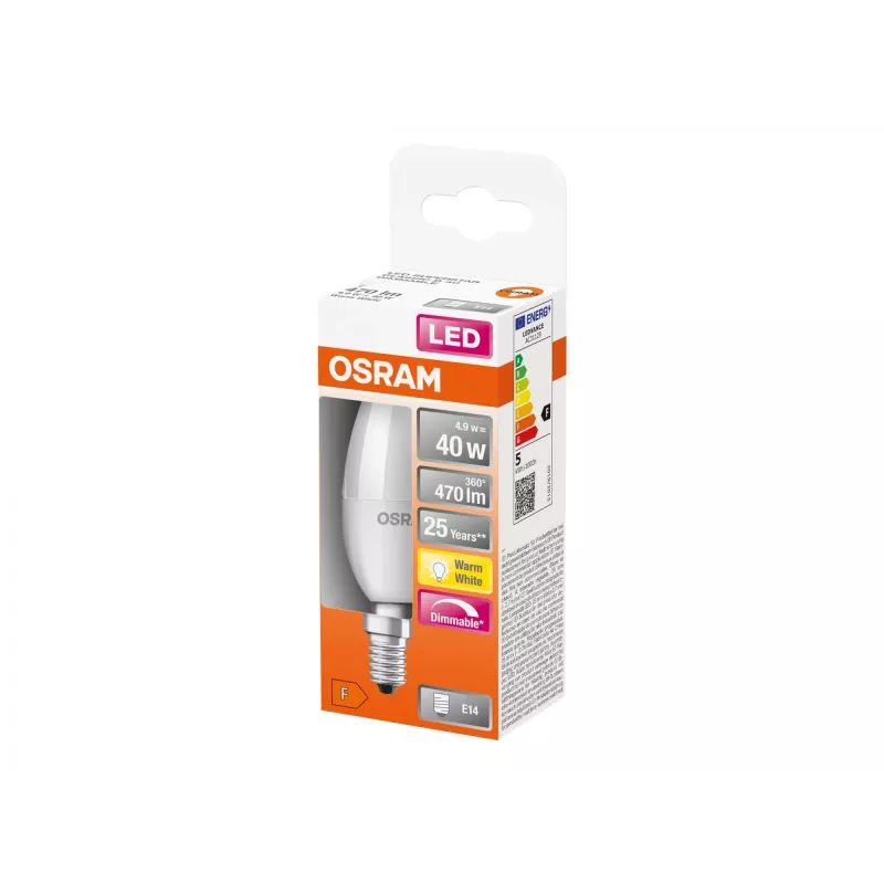 Lámpara LED Ledvance Parathom Classic E14 4,9 W Blanco cálido, casquillo E14