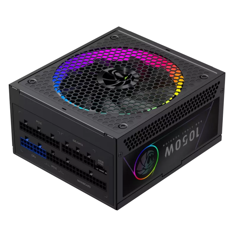 Gamemax fuente de alimentación, 80 PLUS, Gold | RGB 1050G | 1050 W