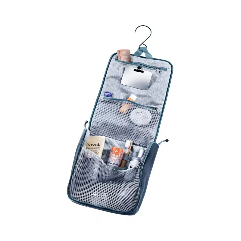Neceser Deuter Wash Center II — set de aseo de viaje compacto, color ink/atlantic