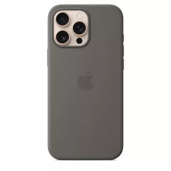 Silicone Case con MagSafe para iPhone 16 Pro Max - gris piedra