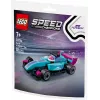 30734 Speed Champions F1 ACADEMY mini coche, juguete de construcción Polybag