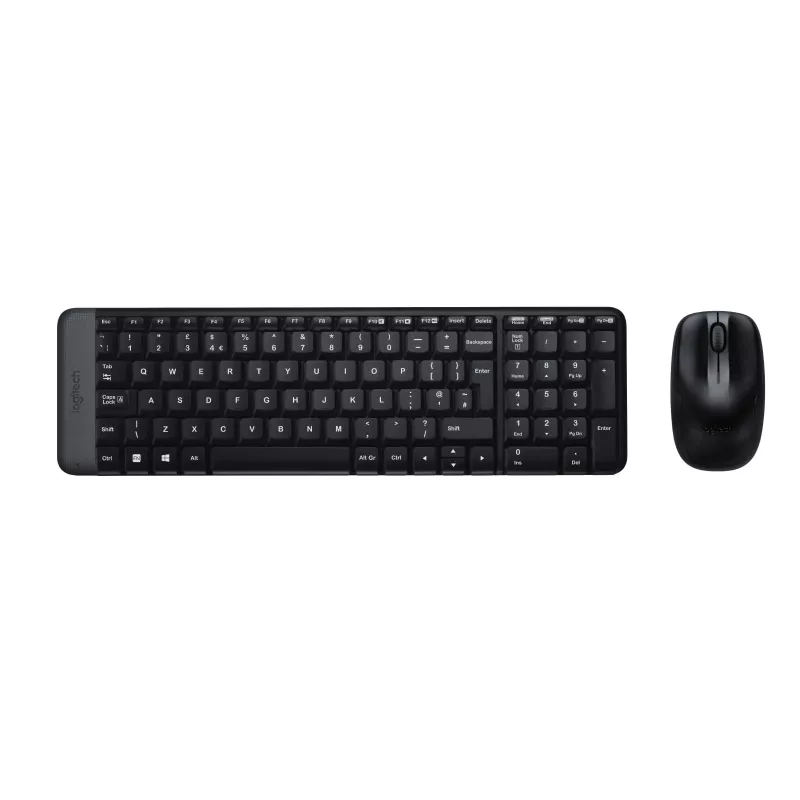 Wireless Combo MK220, inalámbrico, RF inalámbrico, QWERTZ, Negro, ratón