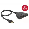 Delock Switch HDMI UHD 3 x HDMI in > 1 x HDMI out 4K - Conmutador de vídeo/audio - 3 x HDMI - Sobremesa