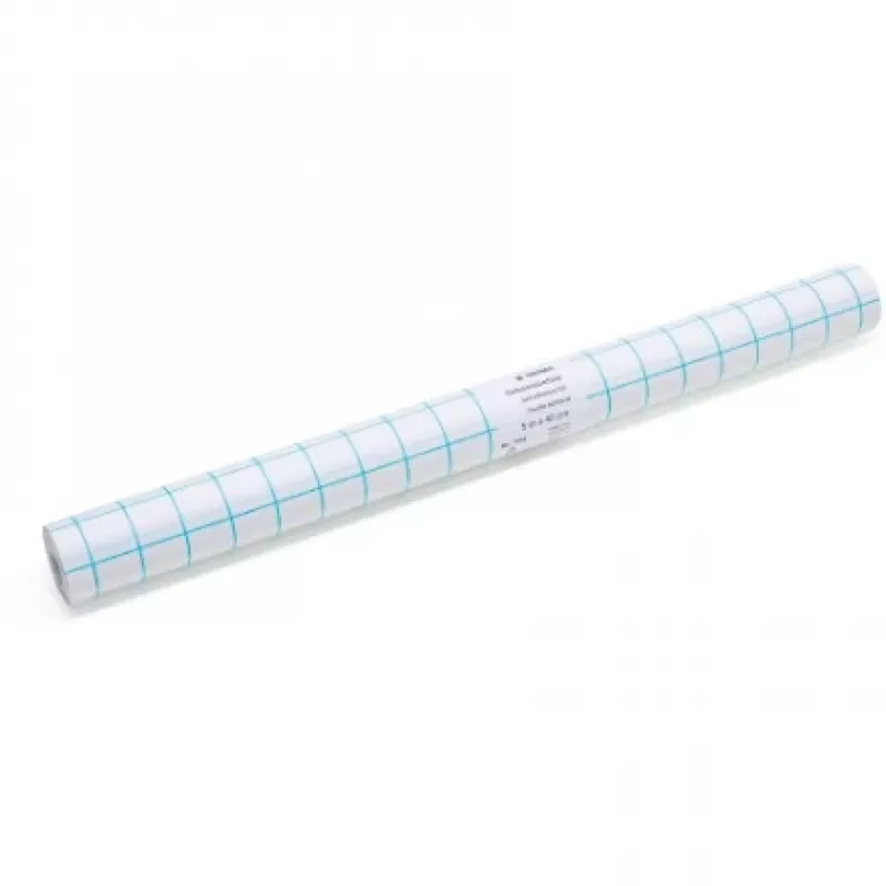 Film protector para libros HERMA, autoadhesivo, 400 mm x 5 m transparente, film brillante de PP, líneas de cuadrícula en el (7005)