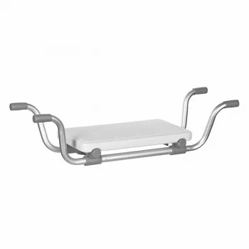 Banco de bañera ActionMed LW200AM diseño sumergido para bañera, tecnopolímero, plata, antideslizante, ajuste horizontal