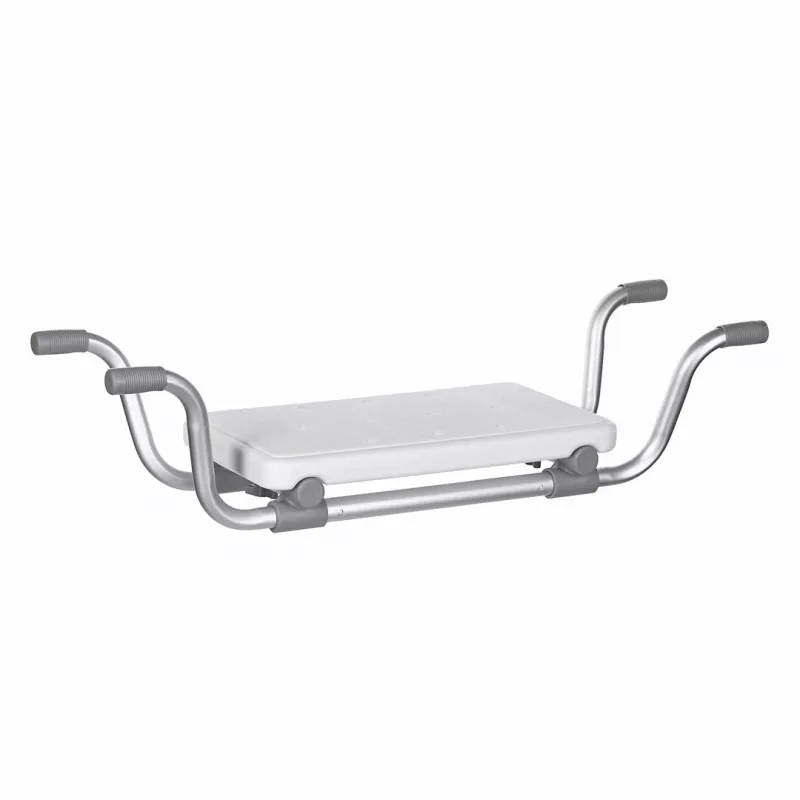 Banco de bañera ActionMed LW200AM diseño sumergido para bañera, tecnopolímero, plata, antideslizante, ajuste horizontal
