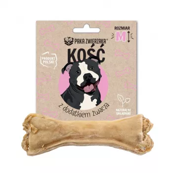 Hueso snack para perros PAKA ZWIERZAKA M 12 cm, 55 g — con panza, sin cereales, hipoalergénico