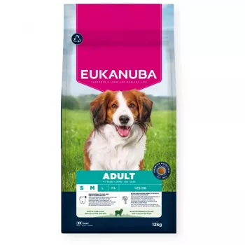 Pienso seco para perros EUKANUBA Small/Medium Breed Adult Lamb & Rice 12 kg, 25% proteína, 15% grasa