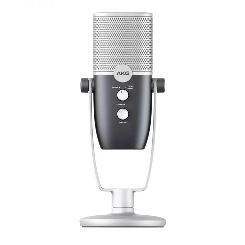AKG Ara - micrófono de condensador USB profesional, azul/plata
