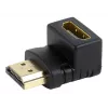 Adaptador HDMI GEMBIRD A-HDMI90-FML, HDMI a HDMI, adaptador en ángulo recto de 90°, negro