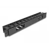 Panel de gestión de cables DeLOCK 19 pulgadas 67021 negro plástico 1U