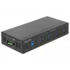 Delock 63309 hub USB industrial externo, 4 x USB 3.0 Type-A, protección ESD de 15 kV, carcasa metálica, montable en pared