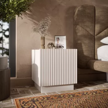 Set de mesitas de noche Cama meble LIVERTI 2 uds., 45×42×47 cm, color cashmere, MDF y aglomerado