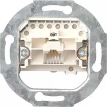 GIRA 017900 toma de corriente RJ-11 beige - acero inoxidable (017900)