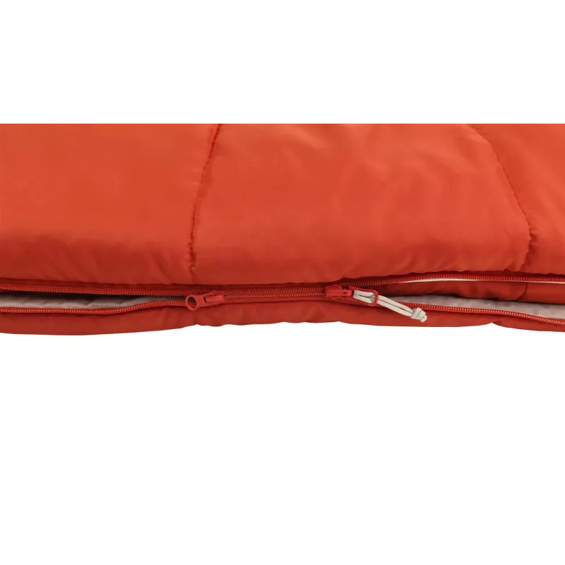 Saco de dormir Outwell Contour Lux rectangular para adultos, poliéster, 2200×850 mm, altura máxima del usuario 190 cm, rojo