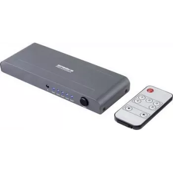 Conmutador HDMI SpeaKa Professional SP-HSW-250 5 puertos compatible con Ultra HD 3840 x 2160 píxeles (SP-9097444)