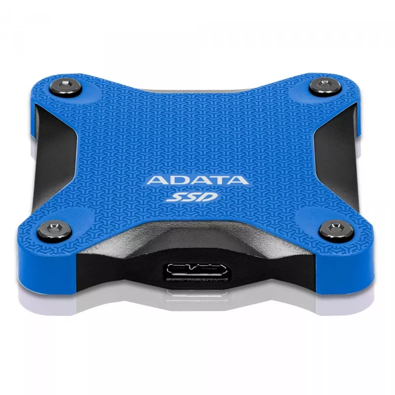 SSD externo ADATA SD620 512 GB, USB 3.2 Gen 2 Micro-USB B, azul, carcasa de silicona, resistente a golpes