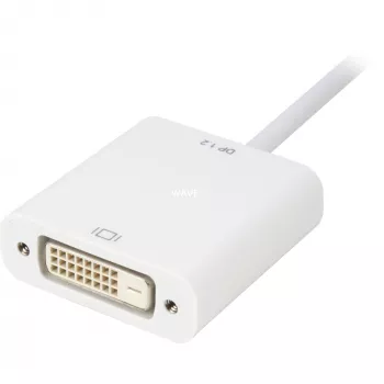 Cable adaptador DisplayPort a DVI Sharkoon 0,15 m blanco — DisplayPort 1.2 a DVI